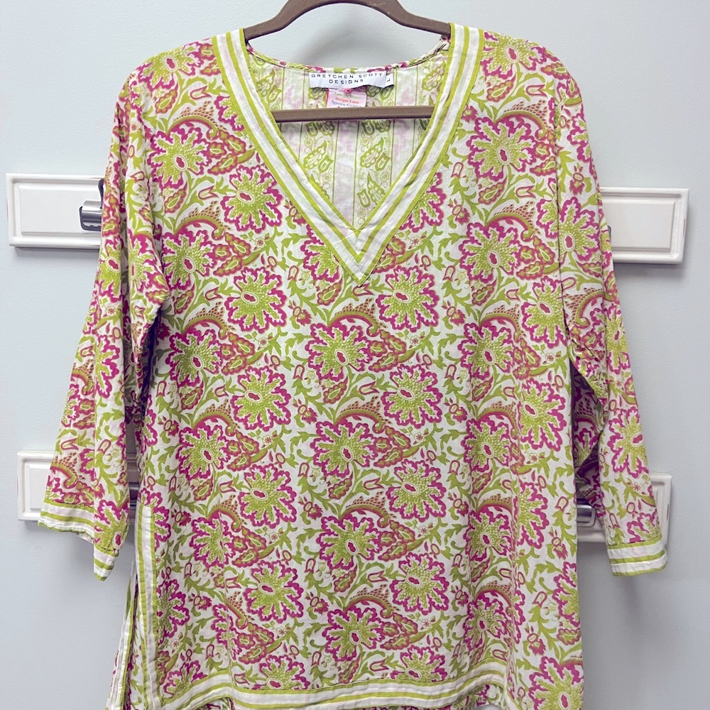 Gretchen Scott Cotton Blouse/Tunic Sz MD